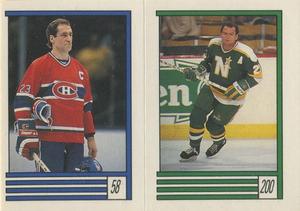 1989-90 O-Pee-Chee Stickers #58 / 200 Bob Gainey / Brian Bellows Front