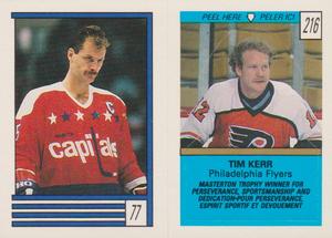 1989-90 O-Pee-Chee Stickers #77 / 216 Rod Langway / Tim Kerr Front