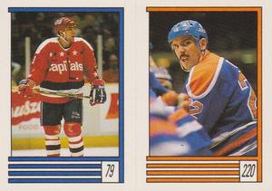 1989-90 O-Pee-Chee Stickers #79 / 220 Stephen Leach / Charlie Huddy Front