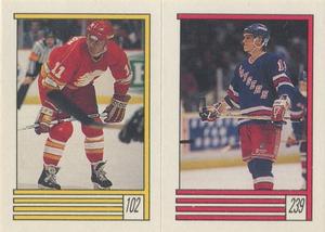 1989-90 O-Pee-Chee Stickers #102 / 239 Colin Patterson / Carey Wilson Front