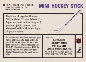 1989-90 O-Pee-Chee Stickers #109 / 248 Mark Howe / Greg Stefan Back