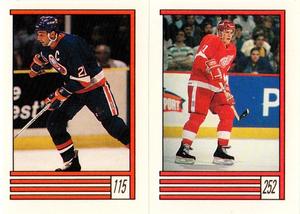1989-90 O-Pee-Chee Stickers #115 / 252 Brent Sutter / Shawn Burr Front