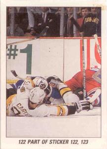 1989-90 O-Pee-Chee Stickers #122 Bruins / Rangers Action Front
