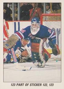 1989-90 O-Pee-Chee Stickers #123 Bruins / Rangers Action Front