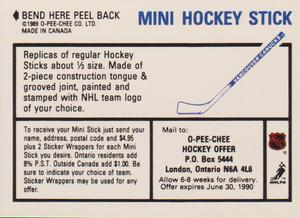 1989-90 O-Pee-Chee Stickers #130 Canucks / Bruins Action Back