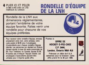 1989-90 O-Pee-Chee Stickers #155 Bernie Nicholls  Back