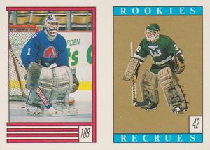 1989-90 O-Pee-Chee Stickers #42 / 188 Peter Sidorkiewicz / Bob Mason Front