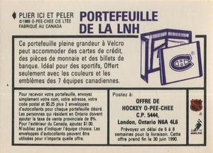 1989-90 O-Pee-Chee Stickers #228 Grant Fuhr  Back
