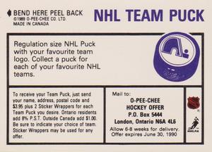 1989-90 O-Pee-Chee Stickers #253 Gerard Gallant  Back
