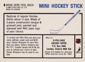 1989-90 O-Pee-Chee Stickers #261 Phil Housley  Back