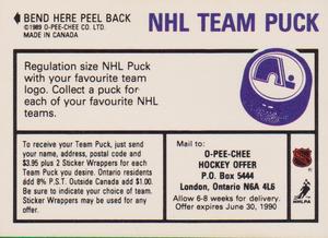 1989-90 O-Pee-Chee Stickers #270 Kevin Dineen  Back