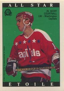 1989-90 O-Pee-Chee Stickers - Future Star/All-Star Backs #29 Geoff Courtnall  Front