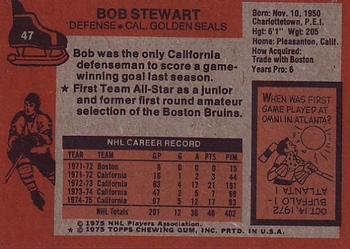 1975-76 Topps #47 Bob Stewart Back