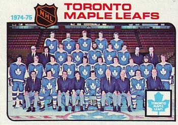 1975-76 Topps #91 Toronto Maple Leafs Front