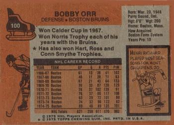 1975-76 Topps #100 Bobby Orr Back