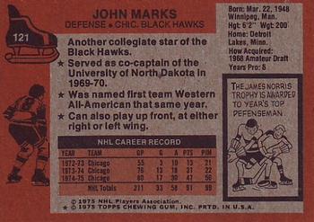 1975-76 Topps #121 John Marks Back