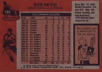 1975-76 Topps #123 Bob Nevin Back