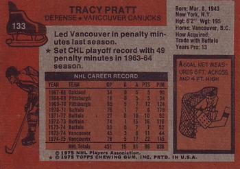 1975-76 Topps #133 Tracy Pratt Back