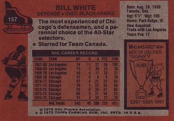 1975-76 Topps #157 Bill White Back
