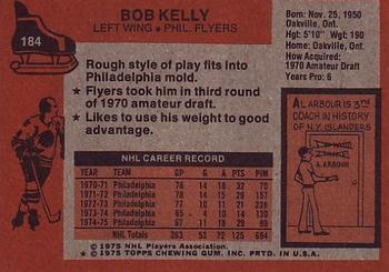 1975-76 Topps #184 Bob Kelly Back