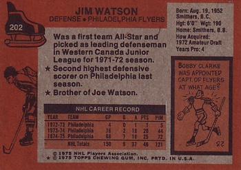 1975-76 Topps #202 Jim Watson Back
