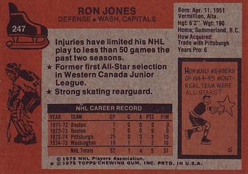 1975-76 Topps #247 Ron Jones Back