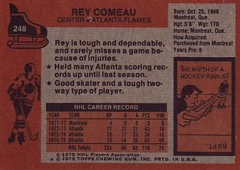 1975-76 Topps #248 Rey Comeau Back
