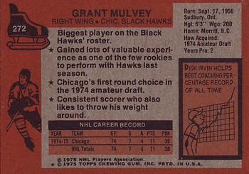 1975-76 Topps #272 Grant Mulvey Back