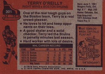 1975-76 Topps #301 Terry O'Reilly Back