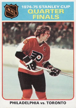 1975-76 Topps #7 1974-75 Stanley Cup Quarter Finals Front
