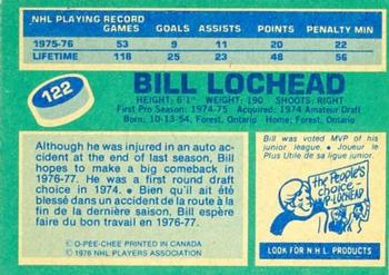 1976-77 O-Pee-Chee #122 Bill Lochead Back