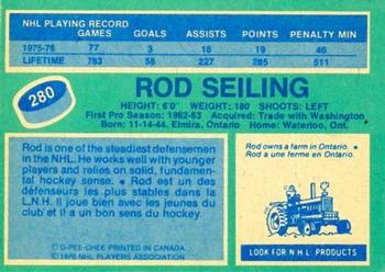 1976-77 O-Pee-Chee #280 Rod Seiling Back