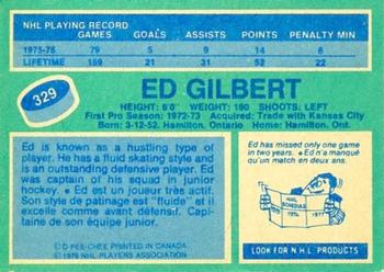 1976-77 O-Pee-Chee #329 Ed Gilbert Back