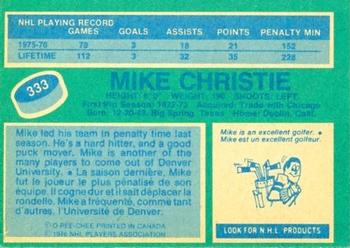 1976-77 O-Pee-Chee #333 Mike Christie Back