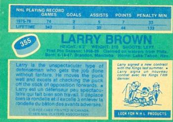 1976-77 O-Pee-Chee #355 Larry Brown Back