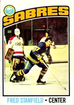 1976-77 O-Pee-Chee #58 Fred Stanfield Front