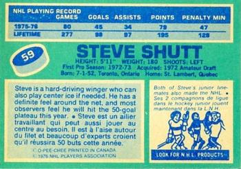 1976-77 O-Pee-Chee #59 Steve Shutt Back