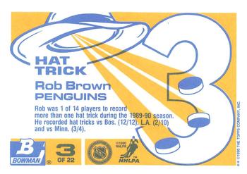1990-91 Bowman - Hat Tricks Collector's Edition (Tiffany) #3 Rob Brown Back