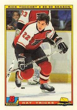 1990-91 Bowman - Hat Tricks Collector's Edition (Tiffany) #14 Rick Tocchet Front