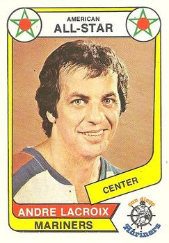 1976-77 O-Pee-Chee WHA #70 Andre Lacroix Front