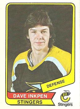 1976-77 O-Pee-Chee WHA #83 Dave Inkpen Front
