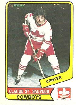 1976-77 O-Pee-Chee WHA #90 Claude St. Sauveur Front