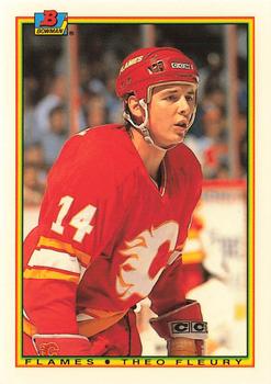 1990-91 Bowman - Collector's Edition (Tiffany) #102 Theo Fleury Front