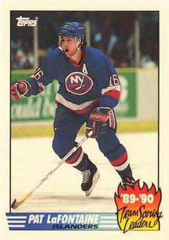 1990-91 Topps - Team Scoring Leaders Collector's Edition (Tiffany) #10 Pat LaFontaine Front
