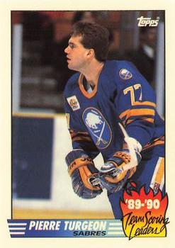 1990-91 Topps - Team Scoring Leaders Collector's Edition (Tiffany) #20 Pierre Turgeon Front
