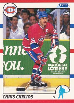 1990-91 Score Hottest and Rising Stars #9 Chris Chelios Front