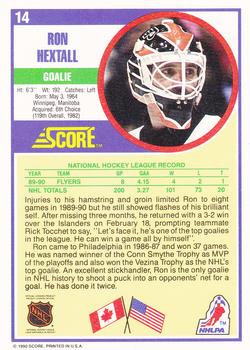 1990-91 Score Hottest and Rising Stars #14 Ron Hextall Back