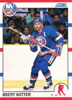 1990-91 Score Hottest and Rising Stars #19 Brent Sutter Front