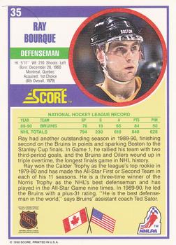 1990-91 Score Hottest and Rising Stars #35 Ray Bourque Back