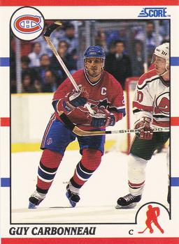 1990-91 Score Hottest and Rising Stars #43 Guy Carbonneau Front